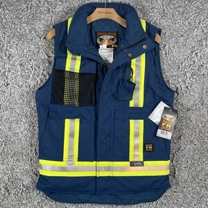Tough Duck FR Kermel Insulated Safety Vest Men’s Small Reflective Utility 3M NWT